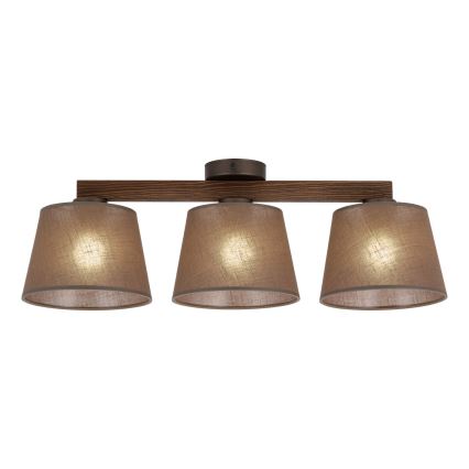 BRILAGI - LED lustre de tecto de montagem superficial LATTE 3xE27/15W/230V pinho/castanho
