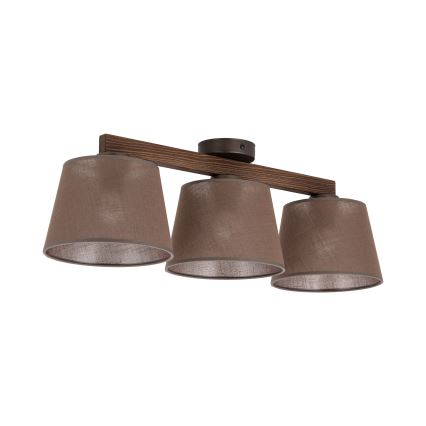 BRILAGI - LED lustre de tecto de montagem superficial LATTE 3xE27/15W/230V pinho/castanho