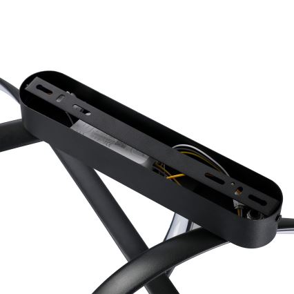Brilagi - Plafon LED regulável TWISTER LED/60W/230V 3000-6000K preto + controlo remoto