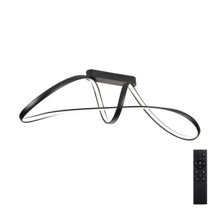 Brilagi - Plafon LED regulável TWISTER LED/60W/230V 3000-6000K preto + controlo remoto