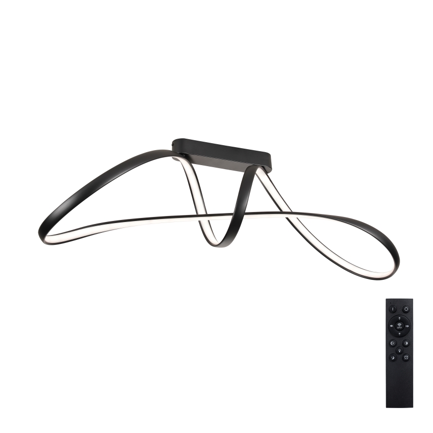 Brilagi - Plafon LED regulável TWISTER LED/60W/230V 3000-6000K preto + controlo remoto