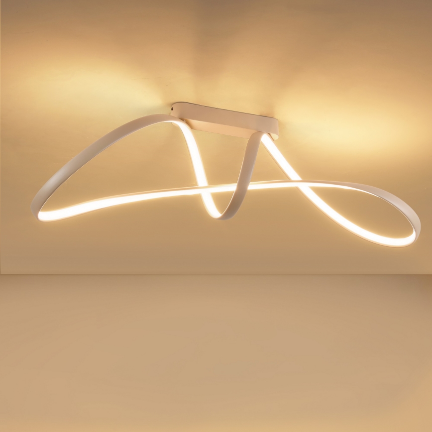 Brilagi - Plafon LED dimerizável TWISTER LED/60W/230V 3000-6000K bege + comando remoto