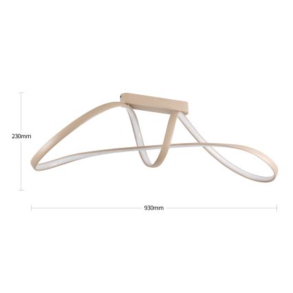 Brilagi - Plafon LED dimerizável TWISTER LED/60W/230V 3000-6000K bege + comando remoto