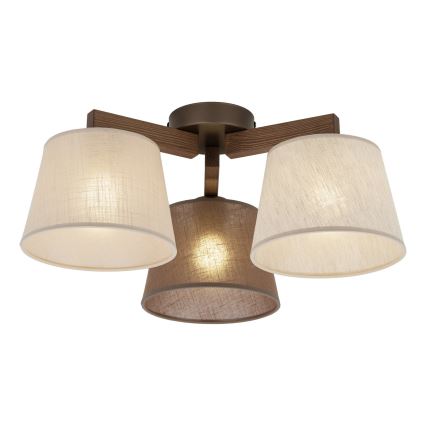 BRILAGI - LED lustre de teto sobreposto LATTE 3xE27/15W/230V pinho/misto