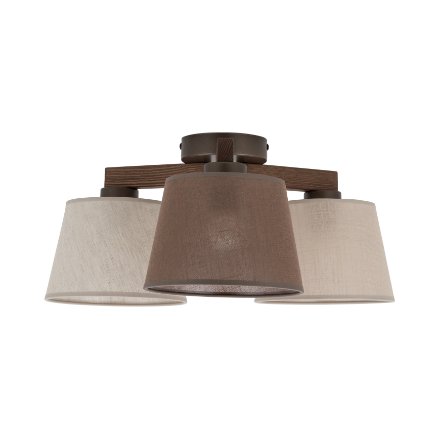 BRILAGI - LED lustre de teto sobreposto LATTE 3xE27/15W/230V pinho/misto