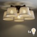BRILAGI - LED lustre de teto sobreposto LATTE 5xE27/15W/230V pinho/creme