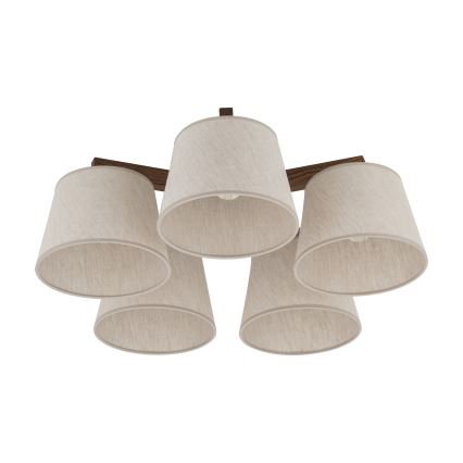 BRILAGI - LED lustre de teto sobreposto LATTE 5xE27/15W/230V pinho/creme