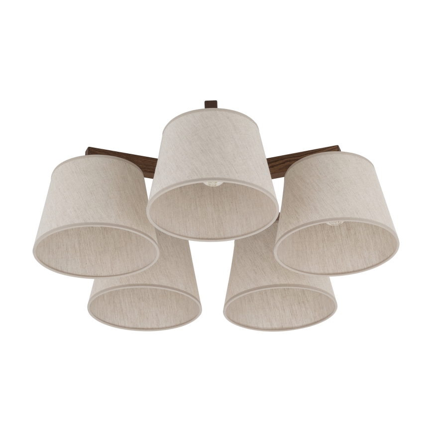 BRILAGI - LED lustre de teto sobreposto LATTE 5xE27/15W/230V pinho/creme