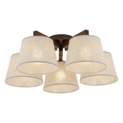 BRILAGI - LED lustre de teto sobreposto LATTE 5xE27/15W/230V pinho/creme
