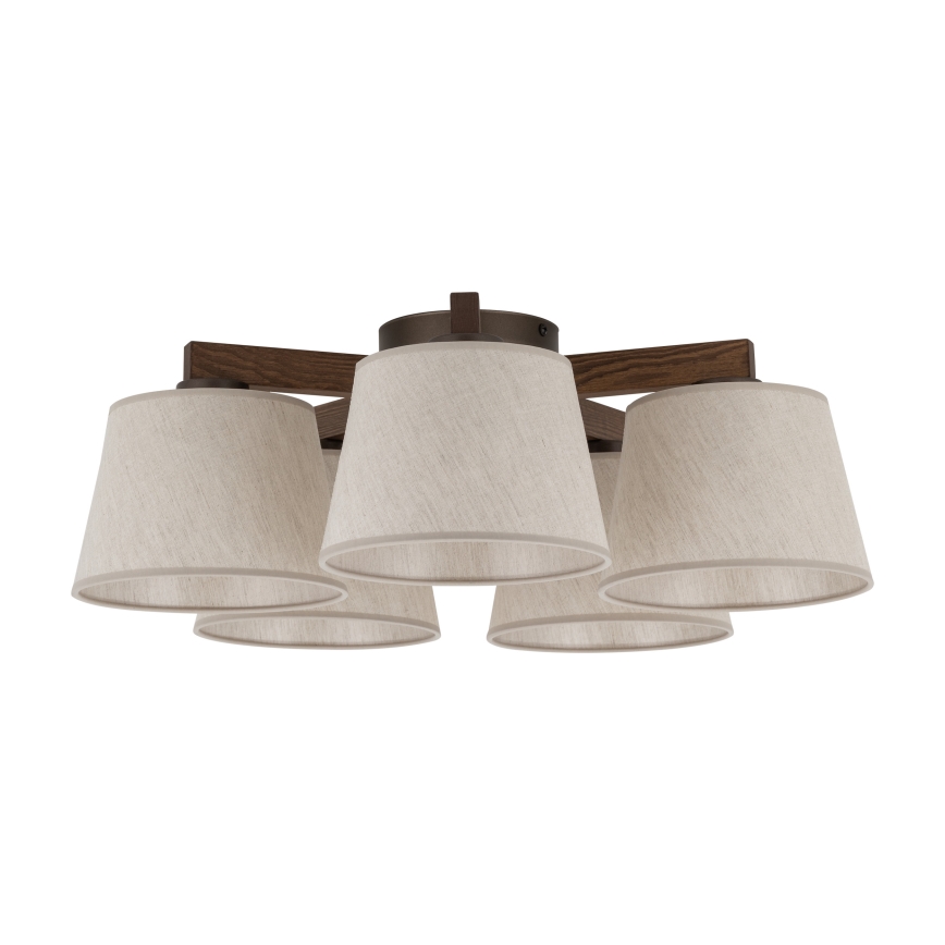 BRILAGI - LED lustre de teto sobreposto LATTE 5xE27/15W/230V pinho/creme