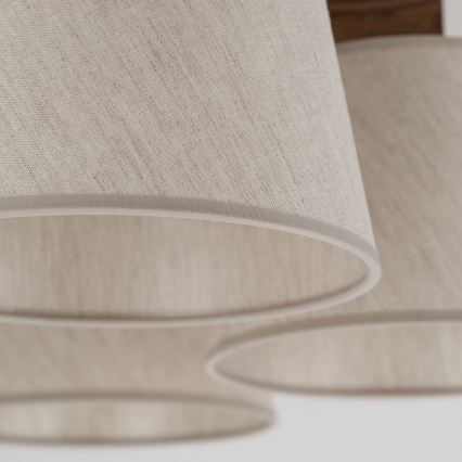 BRILAGI - LED lustre de teto sobreposto LATTE 5xE27/15W/230V pinho/creme