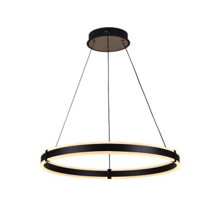 Brilagi - Lustre LED dimável suspenso por cabo CIRCLE LED/85W/230V 3000-6500K diâmetro 60 cm preto/dourado + controlo remoto
