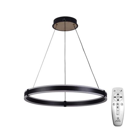 Brilagi - Lustre LED dimável suspenso por cabo CIRCLE LED/85W/230V 3000-6500K diâmetro 60 cm preto/dourado + controlo remoto