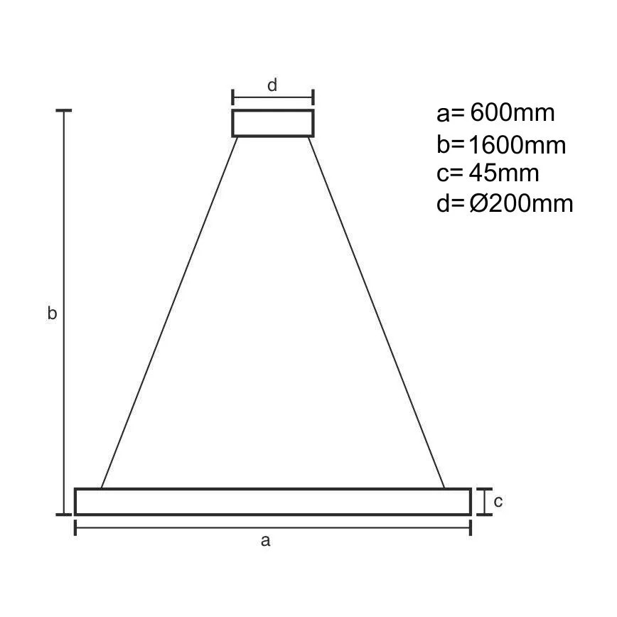 Brilagi - Lustre LED dimável suspenso por cabo CIRCLE LED/85W/230V 3000-6500K diâmetro 60 cm preto/dourado + controlo remoto