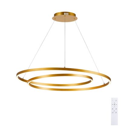 BRILAGI - Lustre LED dimerizável suspenso por cabo TWISTER LED/105W/230V 3000-6000K Ø 100 cm dourado + comando remoto