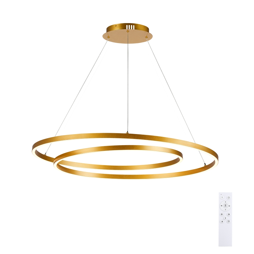 BRILAGI - Lustre LED dimerizável suspenso por cabo TWISTER LED/105W/230V 3000-6000K Ø 100 cm dourado + comando remoto