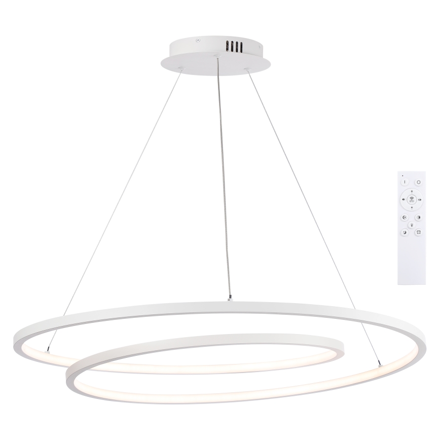 Brilagi - Candeeiro suspenso LED regulável em cabo TWISTER LED/105W/230V 3000-6000K diâmetro 100 cm branco + comando à distância