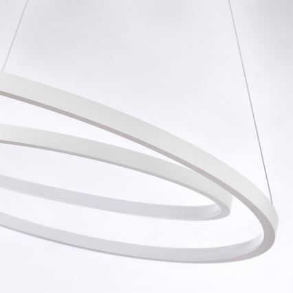Brilagi - Candeeiro suspenso LED regulável em cabo TWISTER LED/105W/230V 3000-6000K diâmetro 100 cm branco + comando à distância