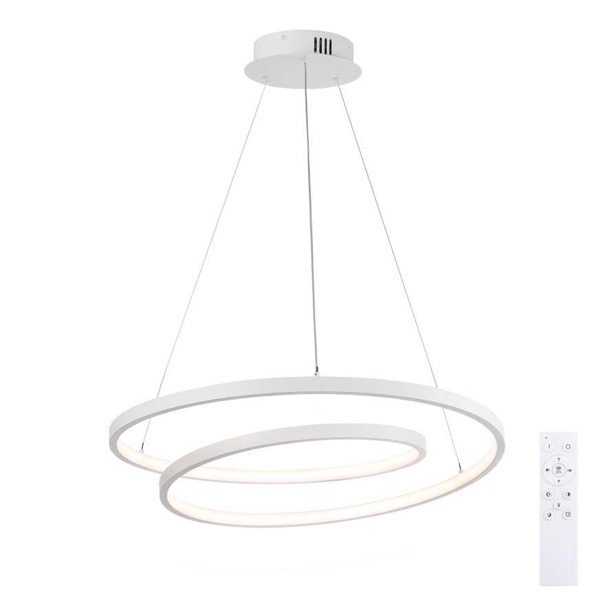 Brilagi - Lustre LED dimerizável suspenso por cabo TWISTER LED/48W/230V 3000-6000K Ø 50 cm branco + comando remoto