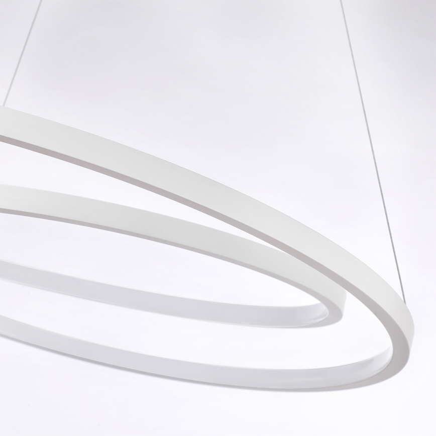 Brilagi - Lustre LED dimerizável suspenso por cabo TWISTER LED/48W/230V 3000-6000K Ø 50 cm branco + comando remoto