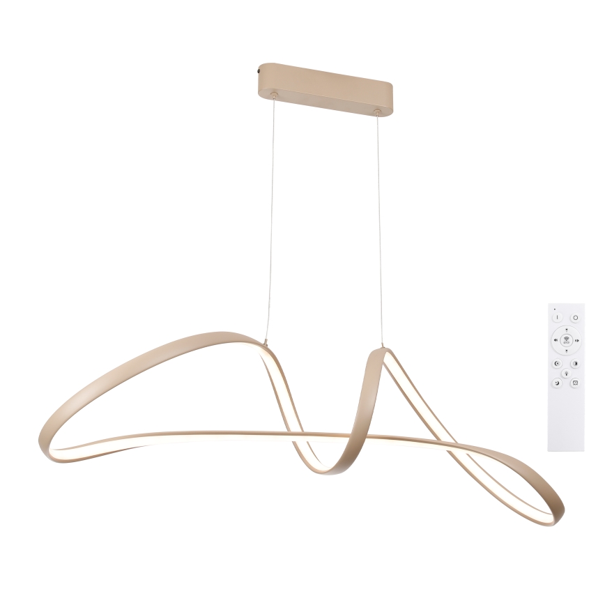 Brilagi - Lustre pendente LED regulável em cabo TWISTER LED/60W/230V 3000-6000K bege + controlo remoto