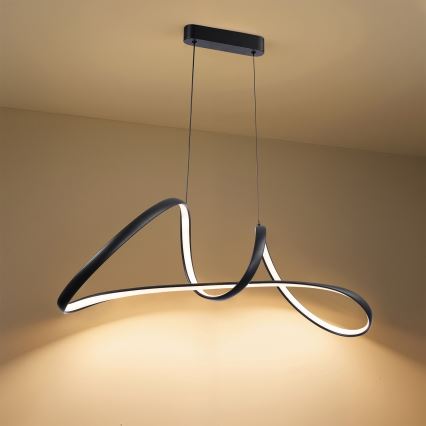 Brilagi - Lustre pendente LED regulável suspenso por cabo TWISTER LED/60W/230V 3000-6000K preto + controlo remoto
