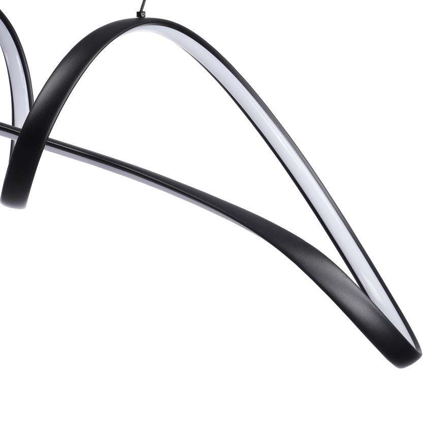 Brilagi - Lustre pendente LED regulável suspenso por cabo TWISTER LED/60W/230V 3000-6000K preto + controlo remoto