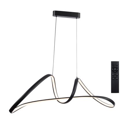 Brilagi - Lustre pendente LED regulável suspenso por cabo TWISTER LED/60W/230V 3000-6000K preto + controlo remoto