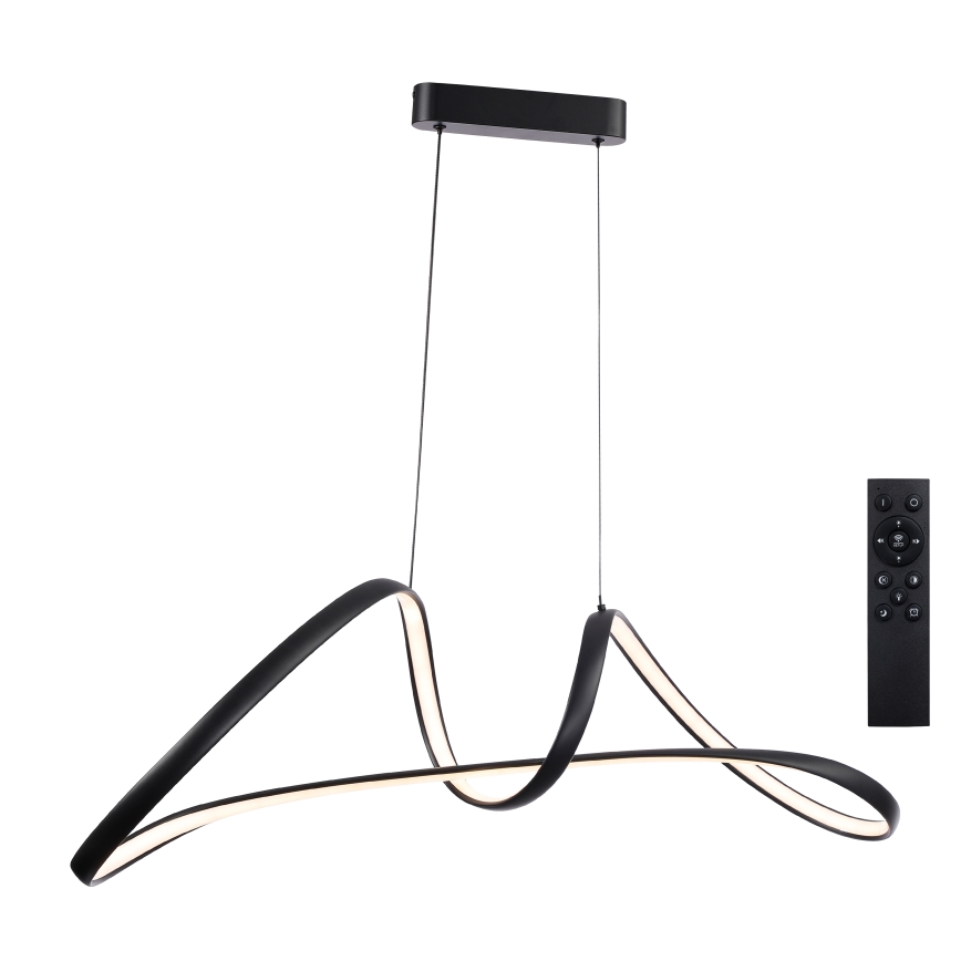 Brilagi - Lustre pendente LED regulável suspenso por cabo TWISTER LED/60W/230V 3000-6000K preto + controlo remoto