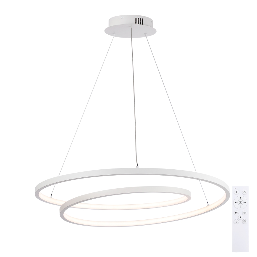 Brilagi - Lustre LED regulável suspenso por cabo TWISTER LED/75W/230V 3000-6000K Ø 70 cm branco + controlo remoto