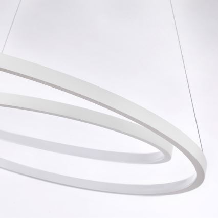 Brilagi - Lustre LED regulável suspenso por cabo TWISTER LED/75W/230V 3000-6000K Ø 70 cm branco + controlo remoto