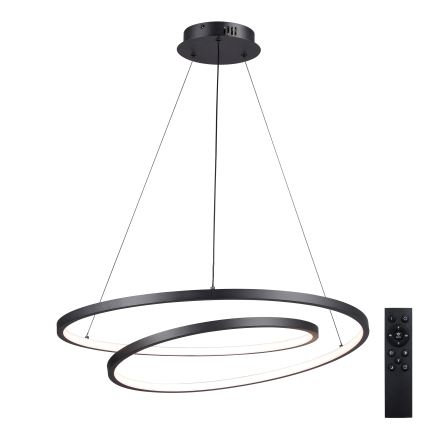 Brilagi - Lustre LED dimerizável suspenso por cabo TWISTER LED/75W/230V 3000–6000K Ø70 cm preto + comando à distância
