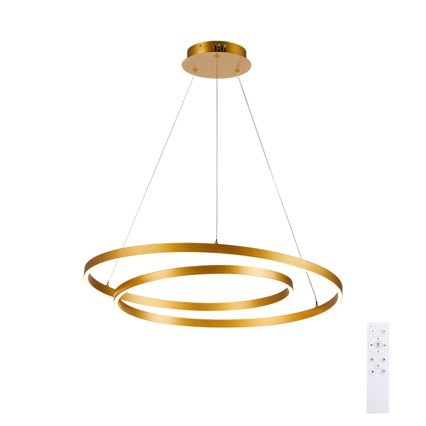 BRILAGI - Lustre LED regulável suspenso por cabo TWISTER LED/75W/230V 3000-6000K Ø 70 cm dourado + controlo remoto