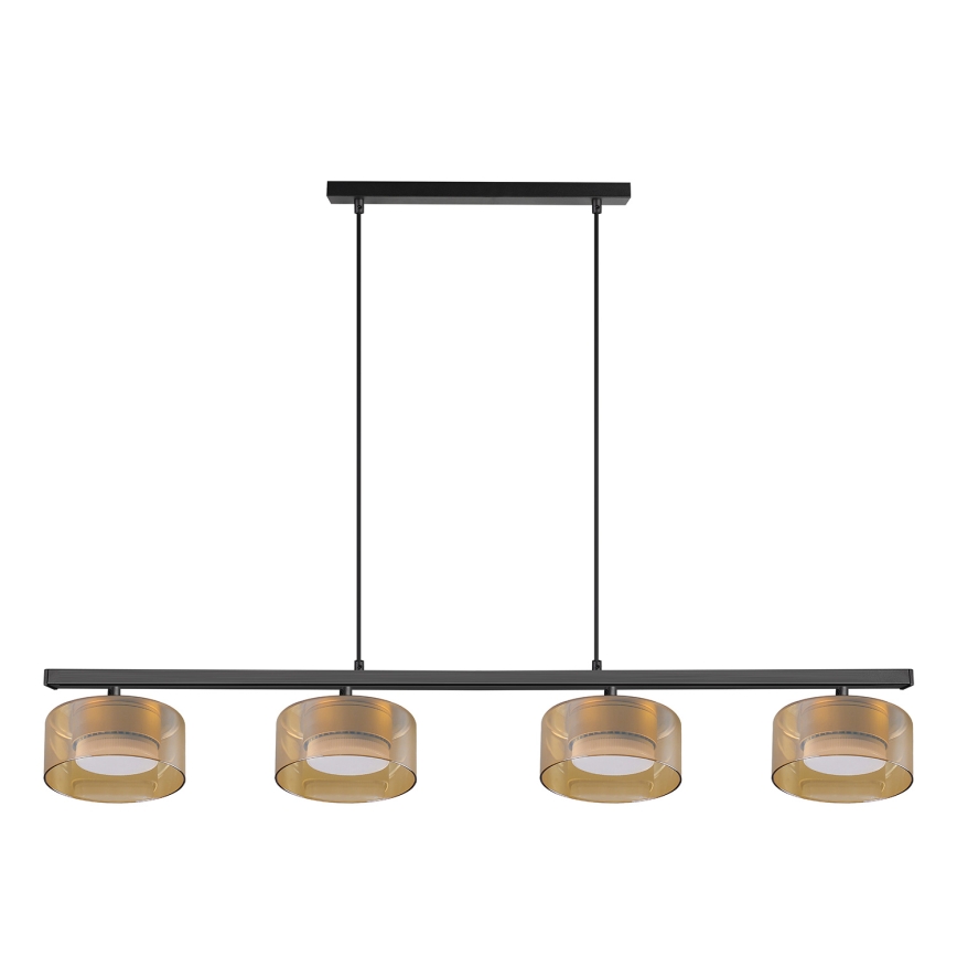 Brilagi - LED Lustre suspenso em cabo AURA LUX 4xGX53/30W/230V preto/dourado