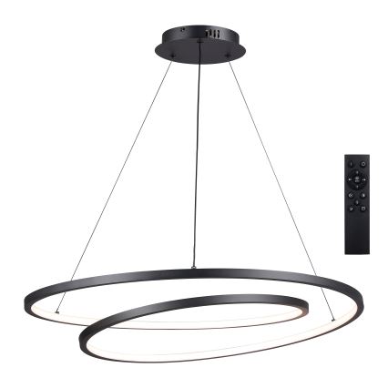 Brilagi - Lustre suspenso LED dimerizável com cabo TWISTER LED/105W/230V 3000-6000K Ø 100 cm preto + controlo remoto