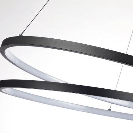 Brilagi - Lustre suspenso LED dimerizável com cabo TWISTER LED/105W/230V 3000-6000K Ø 100 cm preto + controlo remoto