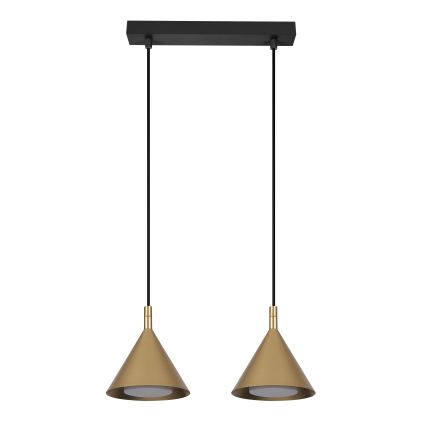 BRILAGI - LED Lustre suspenso por cabo CONE DOUBLE 2xGX53/15W/230V dourado