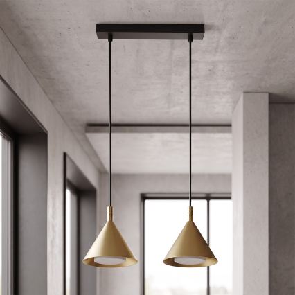 BRILAGI - LED Lustre suspenso por cabo CONE DOUBLE 2xGX53/15W/230V dourado