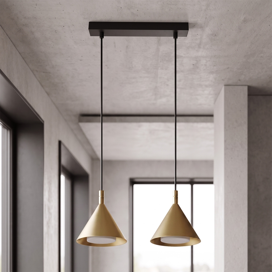 BRILAGI - LED Lustre suspenso por cabo CONE DOUBLE 2xGX53/15W/230V dourado