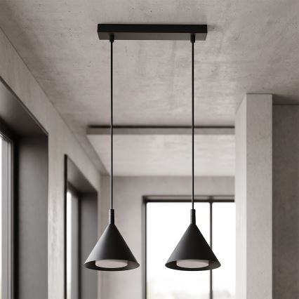 BRILAGI - LED Lustre suspenso por cabo CONE DOUBLE 2xGX53/15W/230V preto