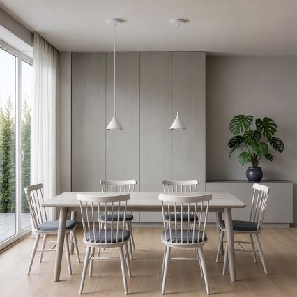 BRILAGI - LED Lustre suspenso por cabo CONE SINGLE 1xGX53/15W/230V branco
