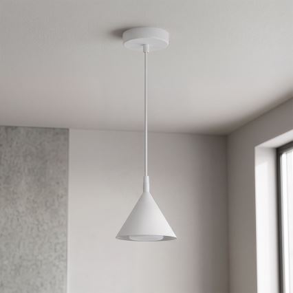 BRILAGI - LED Lustre suspenso por cabo CONE SINGLE 1xGX53/15W/230V branco