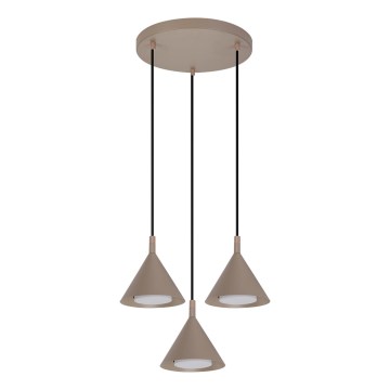 BRILAGI - LED Lustre suspenso por cabo CONE TRIPLE ROUND 3xGX53/15W/230V bege