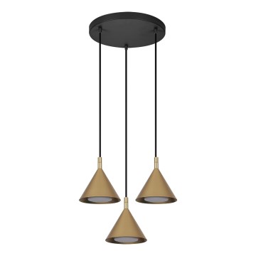 BRILAGI - LED Lustre suspenso por cabo CONE TRIPLE ROUND 3xGX53/15W/230V dourado