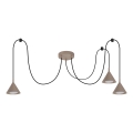 BRILAGI - LED Lustre suspenso por cabo CONE TRIPLE SPIDER 3xGX53/15W/230V bege