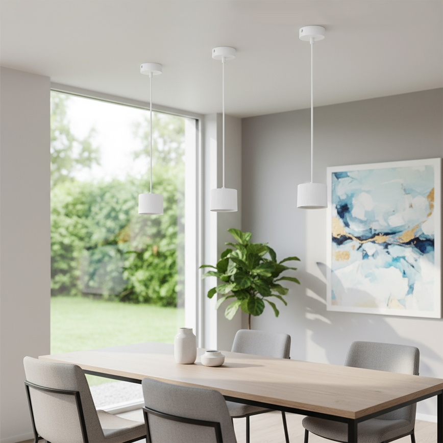 Brilagi - LED Lustre suspenso por cabo STRIPY 1xGX53/15W/230V branco