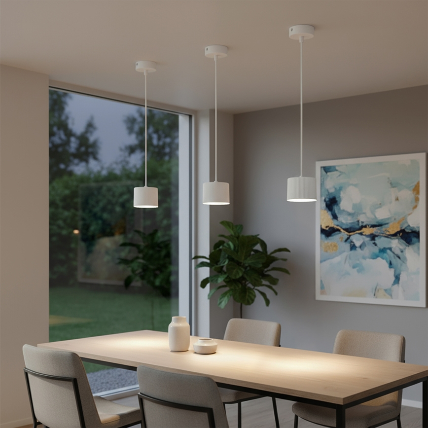 BRILAGI - LED Lustre suspenso por cabo STRIPY 1xGX53/15W/230V pr. 82 mm branco