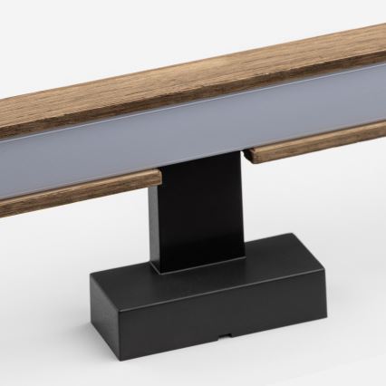 Brilagi - Iluminação LED para espelho de banheiro WOODY MIRROR LED/8W/230V 40 cm IP44 carvalho nogueira/preto