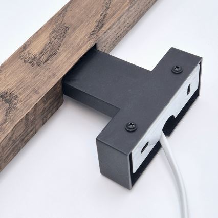 Brilagi - Iluminação LED para espelho de banheiro WOODY MIRROR LED/8W/230V 40 cm IP44 carvalho nogueira/preto