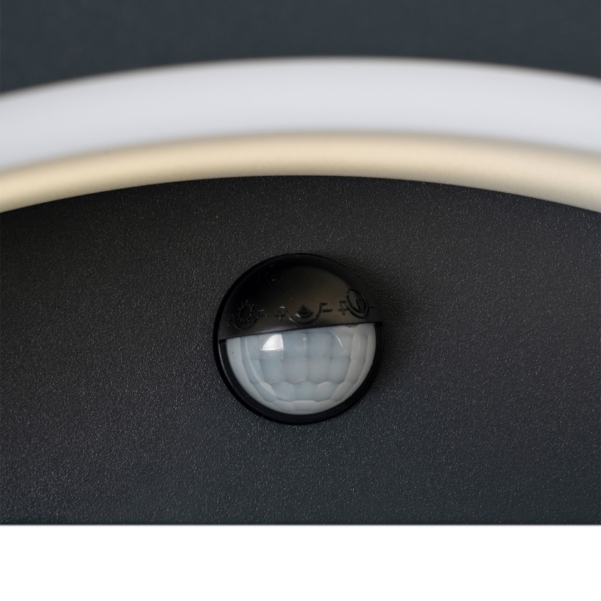 Brilagi - Luminária de parede LED exterior com sensor ARCELO LED/8W/230V IP54